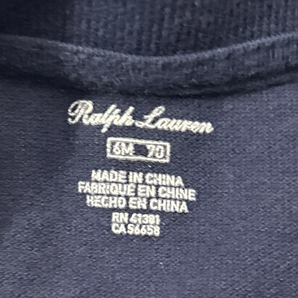 Ralph Lauren Baby Girl Polo 67 Shirt Dress Navy Blue Size 6 Months Patches